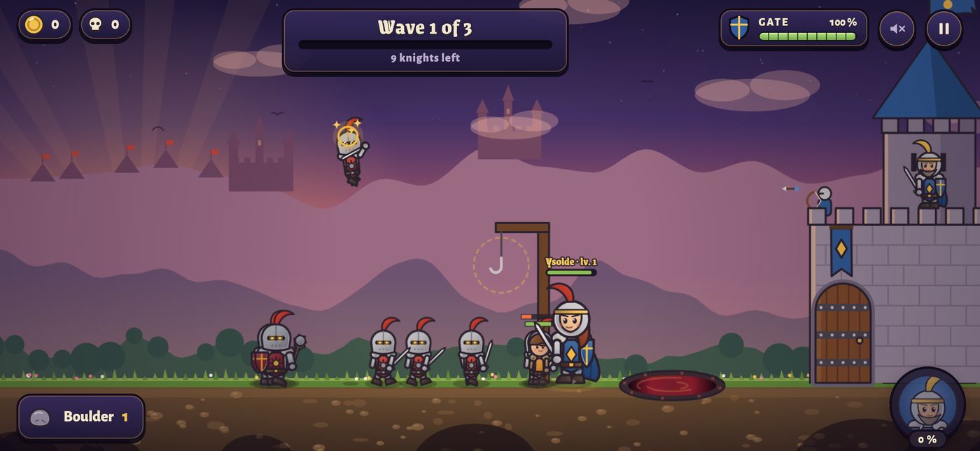 Knight Toss, as it opens in a browser tab